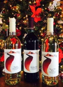 stever hill vineyards  bottles christmas tree